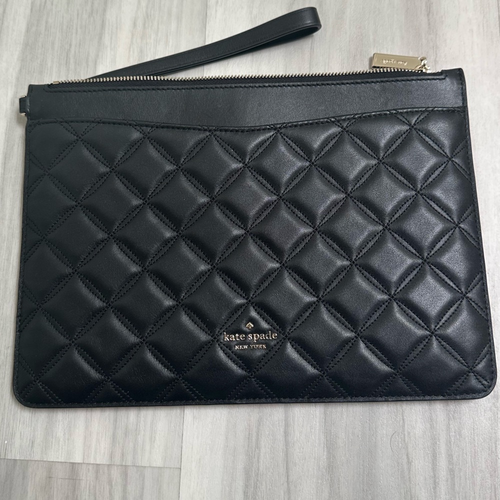Kate Spade Black Quilted Pouch
